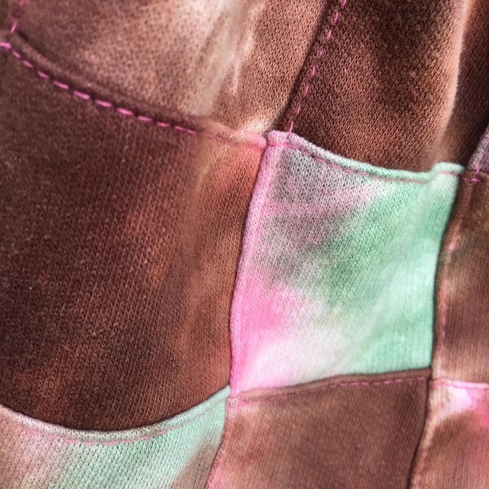 Cotton Tie Dye Patchwork Drawstring Backpack - image 4